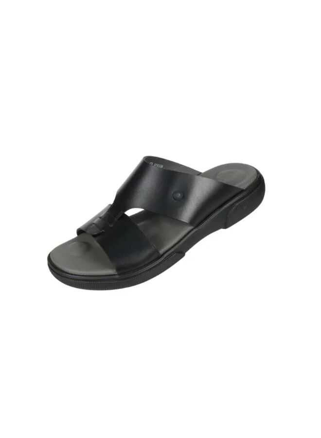 008-3792 Barjeel Uno Mens Arabic Sandals BU009 Black